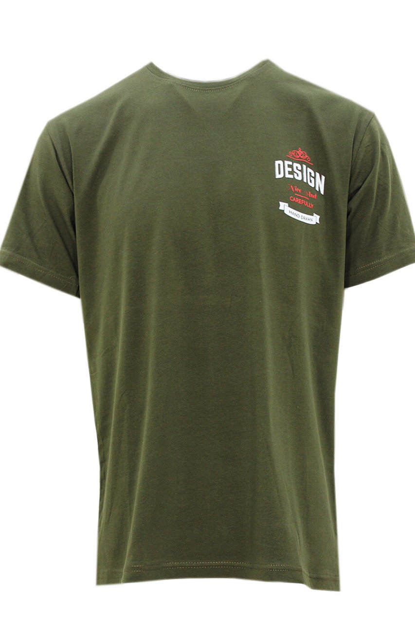 Erkek Yeşil Büyük Beden Kısa Kollu Likralı Regular Kesim Erkek T-Shirt