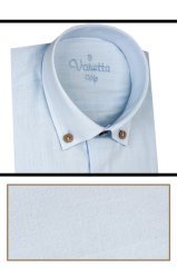 Erkek Buz Mavi  %100 Pamuk Klasik Kesim Erkek Gömlek