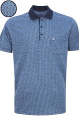 Erkek Mavi Regular Kesim Polo Yaka Erkek T-shirt