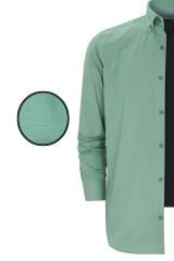 Varetta Erkek Pastel Yeşil Düz Renk Uzun Kollu Gömlek