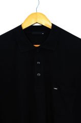 Varetta Erkek Siyah Büyük Beden Polo Yaka T-shirt Tişört