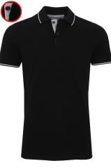 Erkek Siyah Slim Fit Polo Yaka Erkek T-shirt