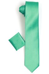 Erkek Siyah Klasik Kesim Uzun Kollu Tek Cepli Gömlek Su Yeşili Kravat Kombin Set