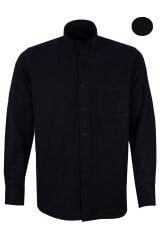 Varetta Erkek Siyah Uzun Kol Tek Cepli Düz Renk Kışlık Gömlek