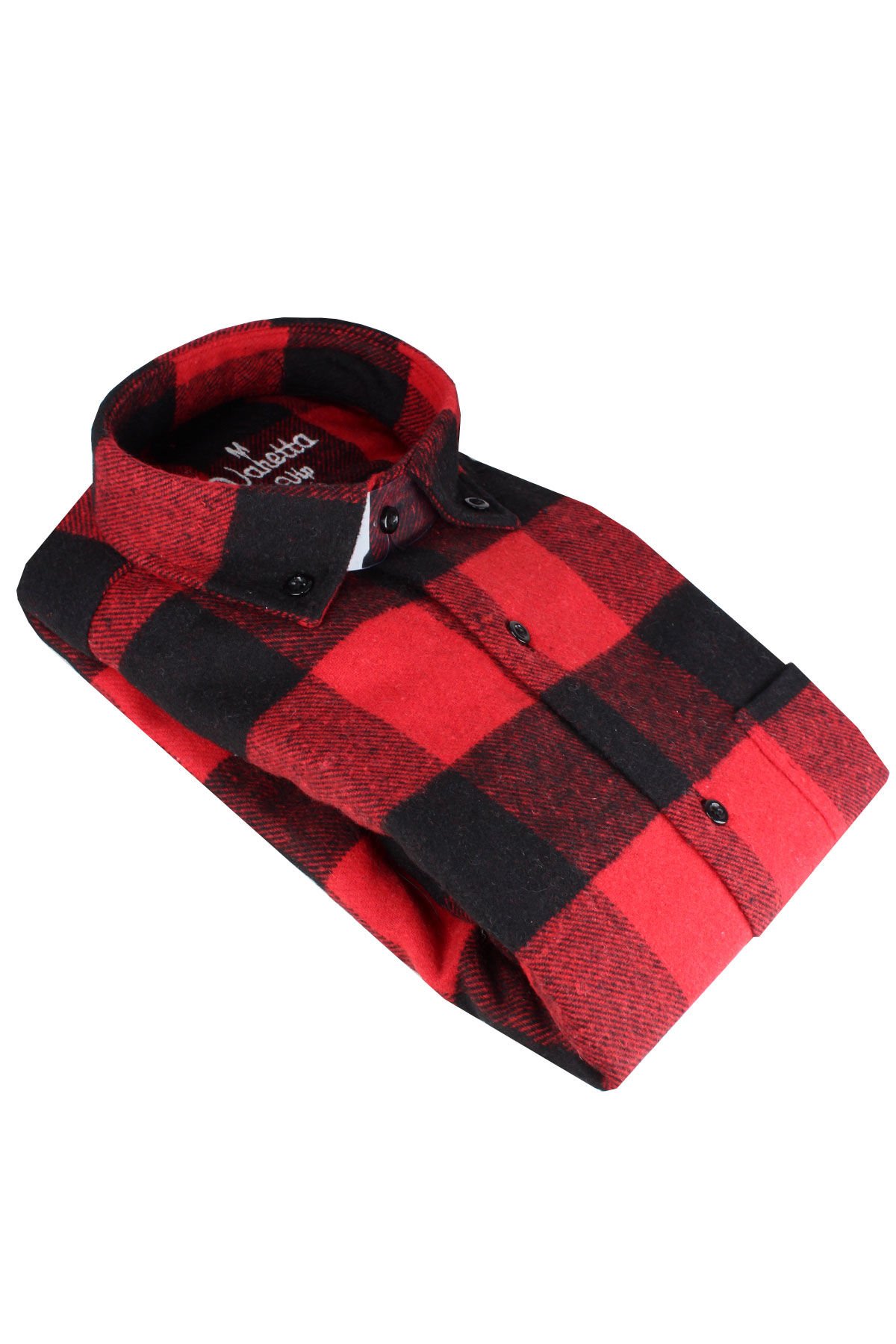 Varetta Erkek Kırmızı Kalın Kışlık Cepli Oduncu Gömlek