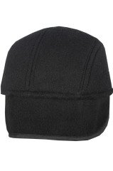 Erkek Kasket  Kaşmir Yünlü Siyah Kışlık Kulaklı Şapka 