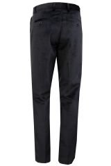 Varetta Erkek Siyah Kışlık İnce Fitilli  Cepli Klasik Kesim Kadife Pantolon