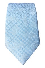 Erkek Mavi Geniş Kesim Mendilli Desenli Kravat