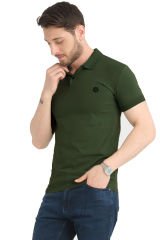 Varetta Erkek Yeşil Pamuklu Polo Yaka Kısa Kollu T shirt