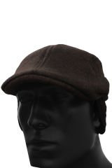 Varetta Erkek Kasket Kışlık Kahverengi Katlanabilir Kulaklı Şapka