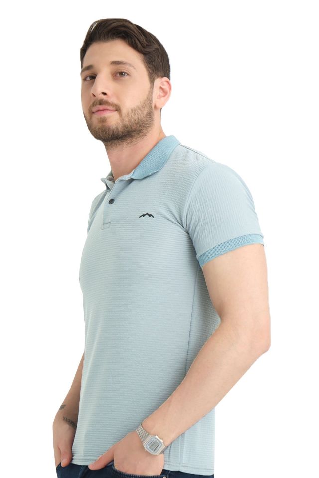 Varetta Bebek Mavisi Pamuklu Kısa Kollu Polo Yaka T shirt
