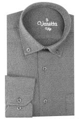 Varetta Erkek Gri Kumlu Kışlık Cepli Klasik Kesim Yaka Düğmeli Gömlek