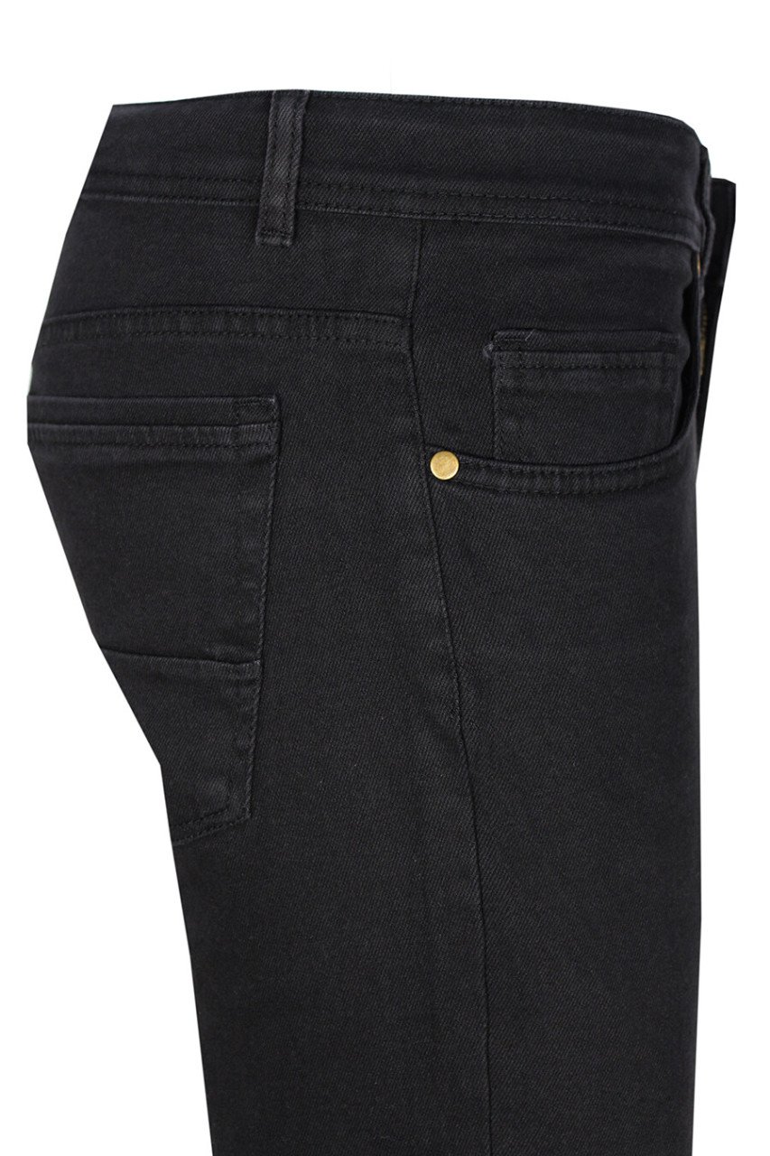 Erkek Siyah Üsten Cepli Regulafit Jeans Pantolon