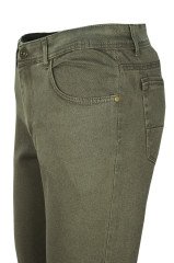 Erkek Yeşil Üsten Cepli Regulafit Jeans Pantolon