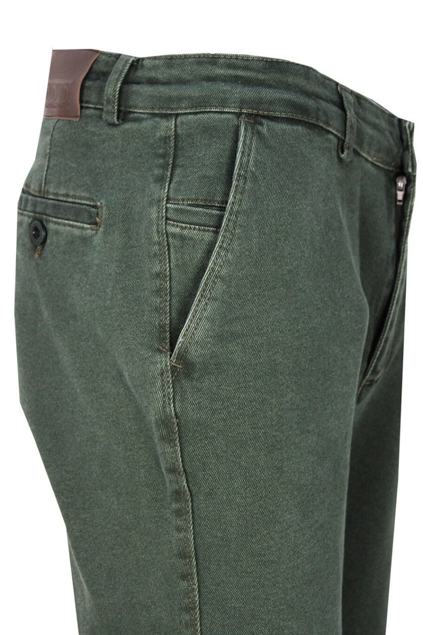 Erkek Yeşil Regulafit Jeans Pantolon
