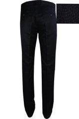 Varetta Erkek Armürlü Siyah Klasik Keten Pantolon