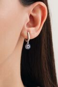 GÜMÜŞ 7.5 MM NAZAR BONCUKLU BONCUĞU GÖZ KÜPE