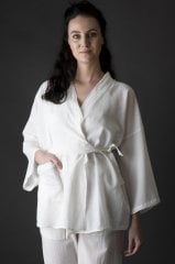 Hitit Kimono Alt-Üst Takım/Açık Ekru