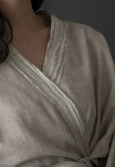 Hitit Kimono Alt-Üst Takım/Bej Kahve