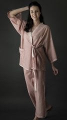 Hitit Kimono Alt-Üst Takım/Gül Kurusu