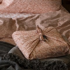 Saris Bohça Nevresim/Kiremit/Çift Kişilik