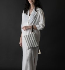 Stripe Clutch Çanta