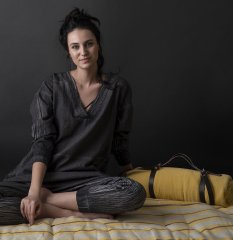 El Yapımı Deri Yoga Mat Çanta