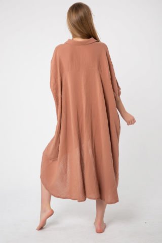 Müslin Tunik Elbise/Kiremit