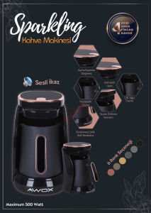 Awox Sparkling Kahve Makinesi Krom