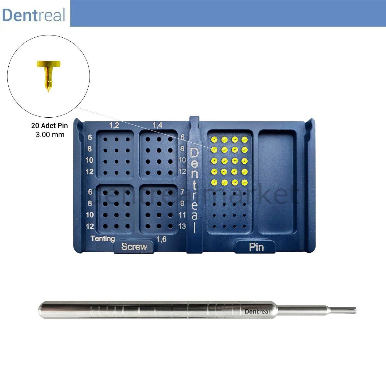 New Memfix Membran Sabitleme Pin Set 3 mm - 20 Pin