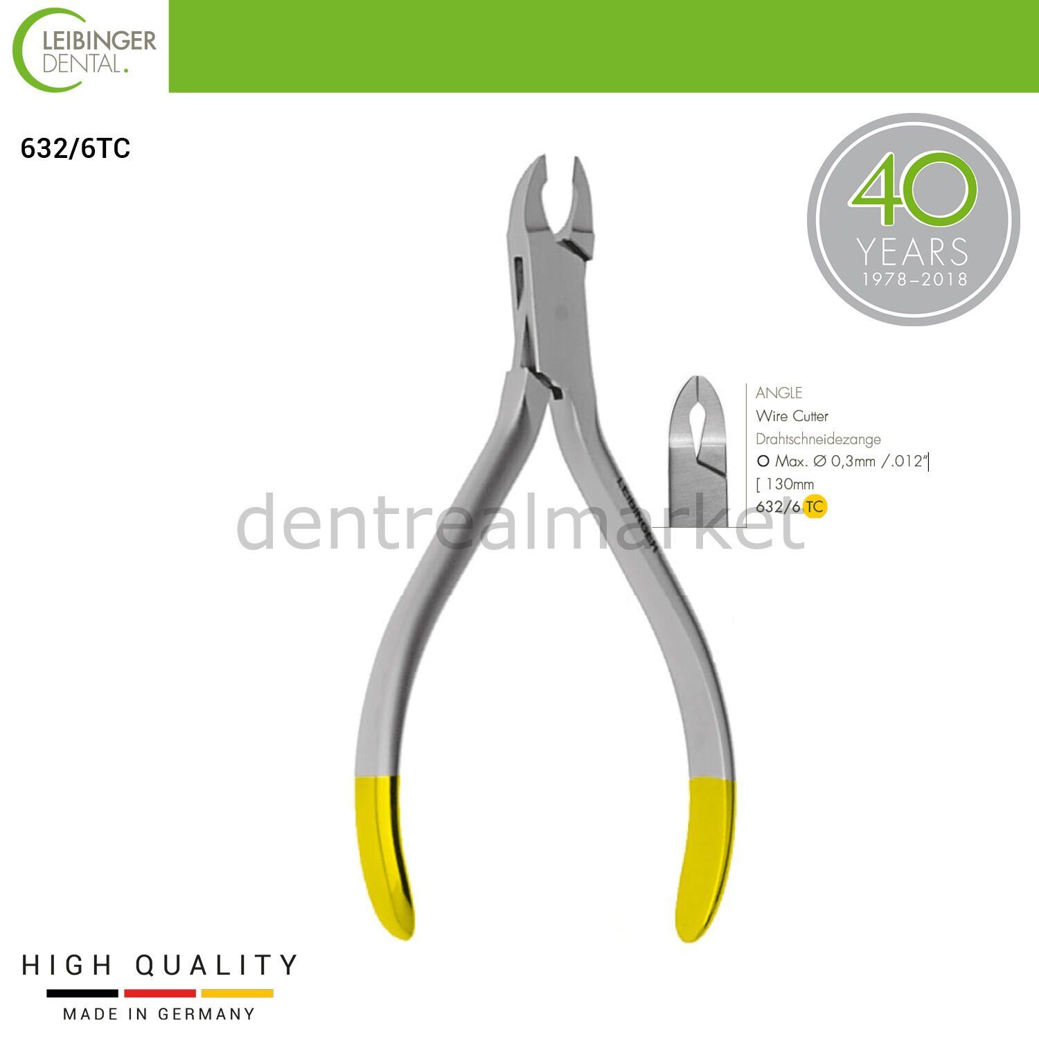 ANGLE Wire Cutter TC -  Açılı Tel Kesici - 130 mm