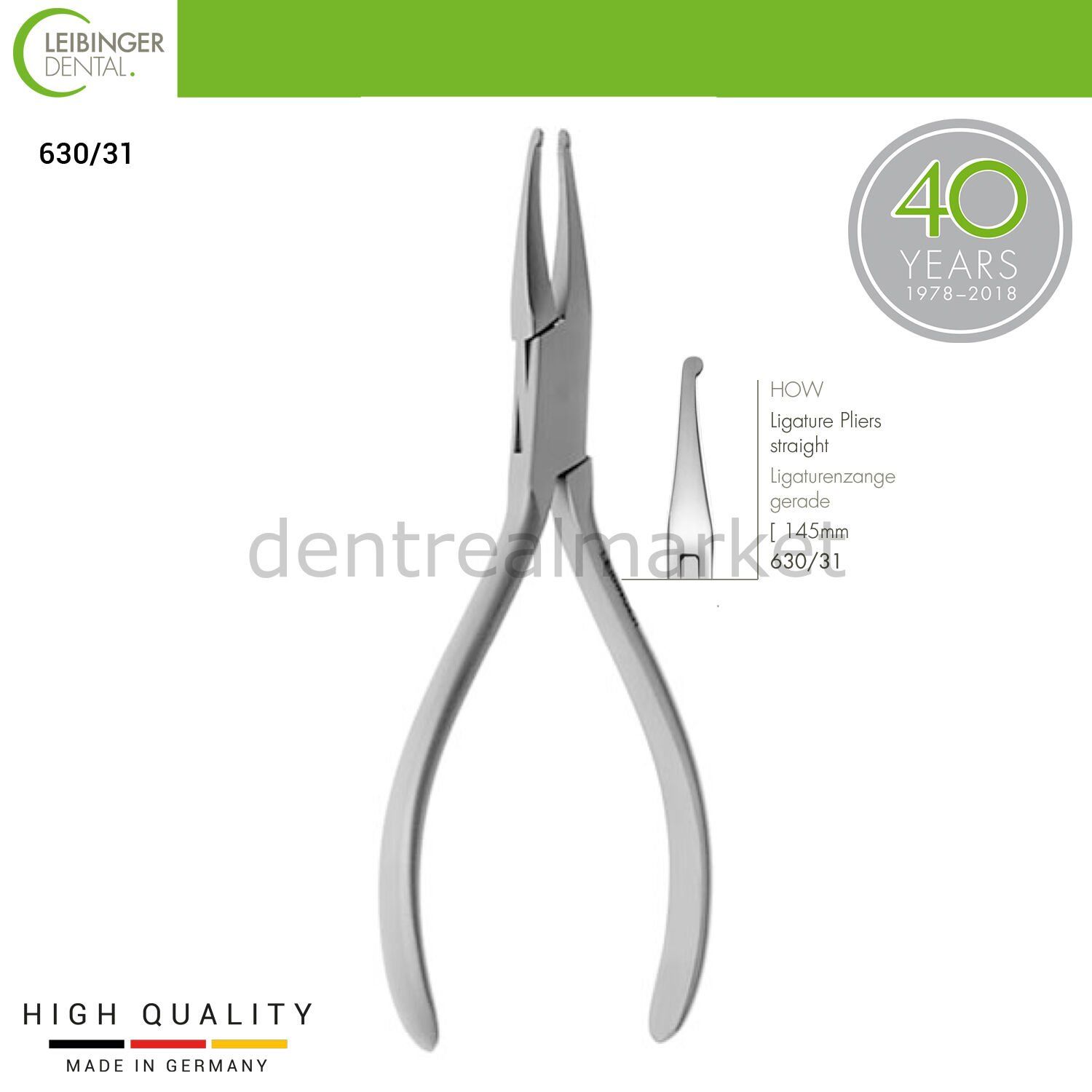 HOW Ligature Pliers straight - Ligatür Pensi Düz - 145 mm