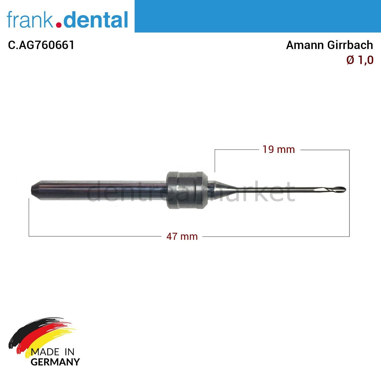 Amann Girrbach Cad Cam Drill 1,0 mm