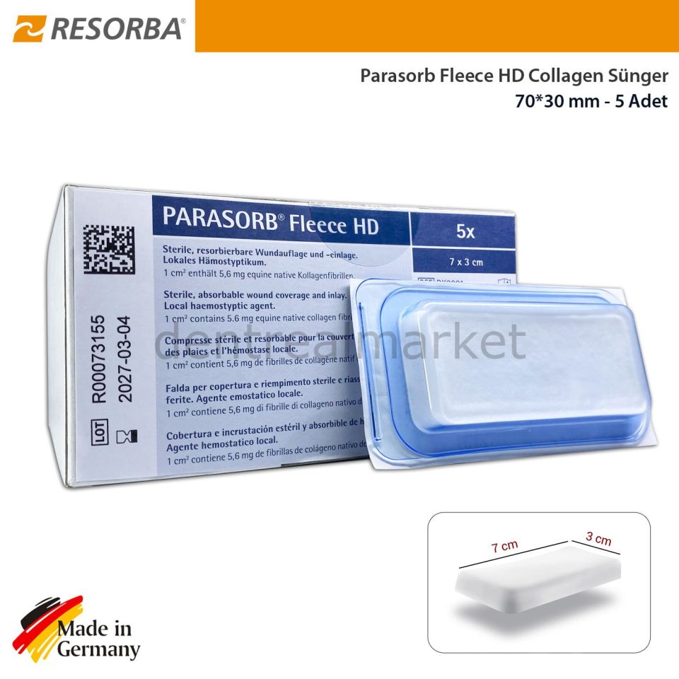 Parasorb Fleece HD Collagen Matrix Membran 70*30 mm