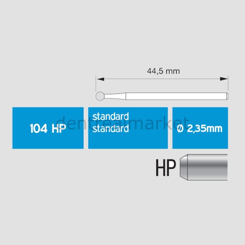 Titanyum Carpide Lindemann Cerrahi Frez - 162A HP