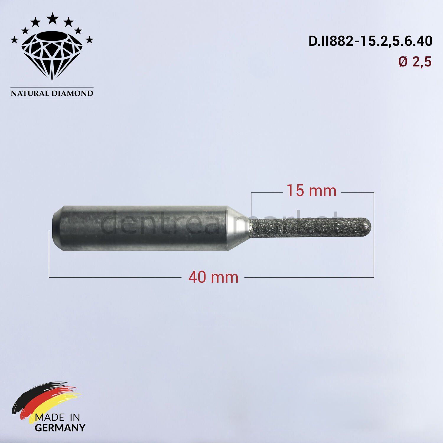 Imes Icore Wieland Elmas Cad Cam Drill 2,5 mm