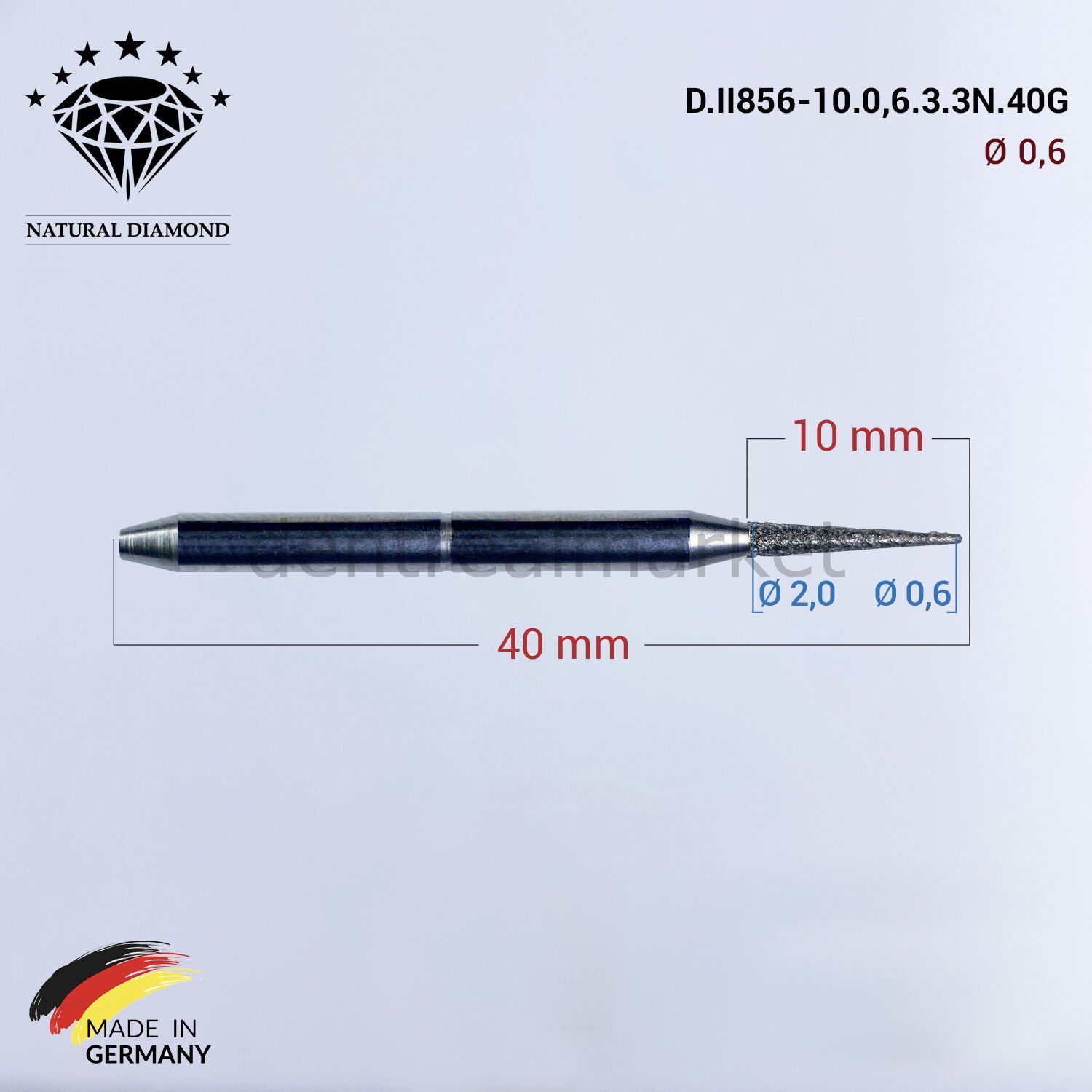 Imes Icore Wieland Elmas Cad Cam Drill 0,6 mm