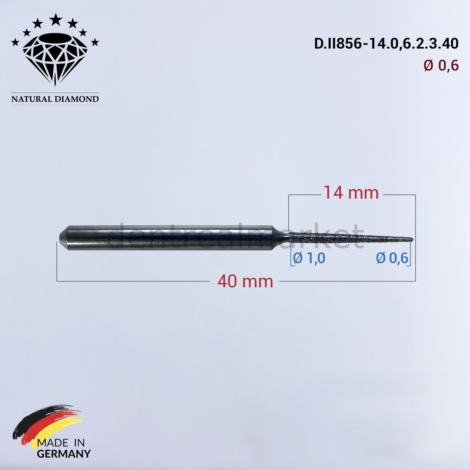 Imes Icore Wieland Elmas Cad Cam Drill 0,6 mm