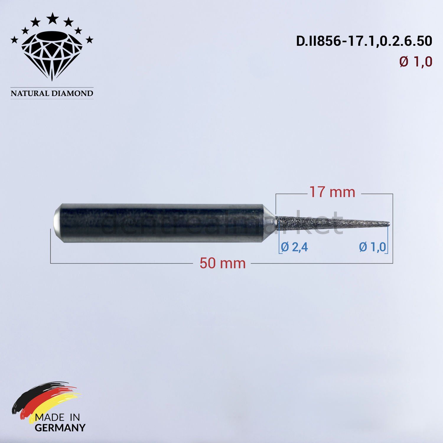 Imes Icore Wieland Elmas Cad Cam Drill 1,0 mm