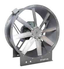 SBFEX-400-5 Aksiyel Exproof 3000 m³/h Basınçlandırma Fanı