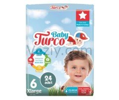Baby Turco Bebek Bezi 16+ KG 6 Beden 24 Adet