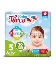 Baby Turco Bebek Bezi 12-25 KG 5 Beden 32 Adet