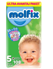 Molfix 3D Ultra Avantaj Paketi Bebek Bezi 11-18 KG 5 Beden 108 Adet