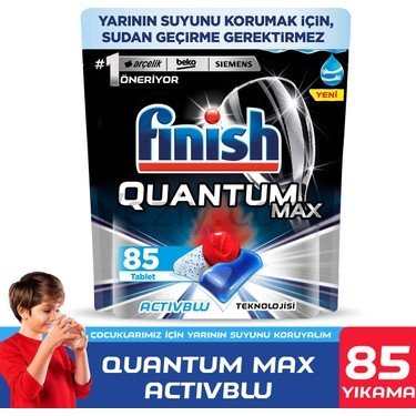 Finish Quantum Max 85 Kapsül Bulaşık Makinesi Deterjanı Tableti