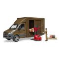 BR02678 Mercedes Benz Sprinter UPS Kargo Aracı + Transpalet ve Figür +4 yaş