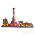 CUN L525H City Line Paris LED Işıklı 3D Puzzle -Necotoys