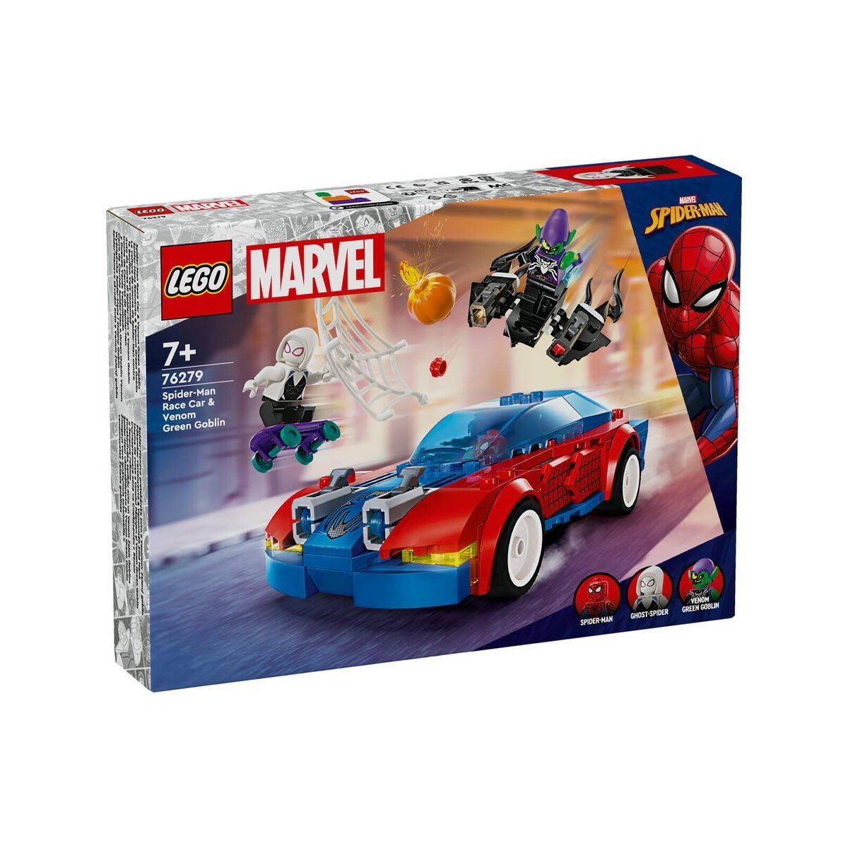 76279 LEGO® Marvel Spiderman Yarış Arabası ve Venom Green Gobli 227 parça +7 yaş