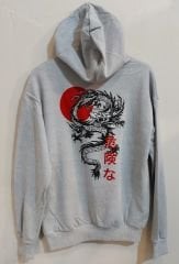 Sırt Dragon Baskılı Sweatshirt