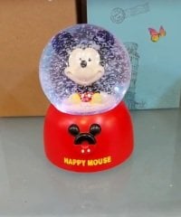 Püskürtmeli Büyük Boy Happy Mouse Kar Küresi