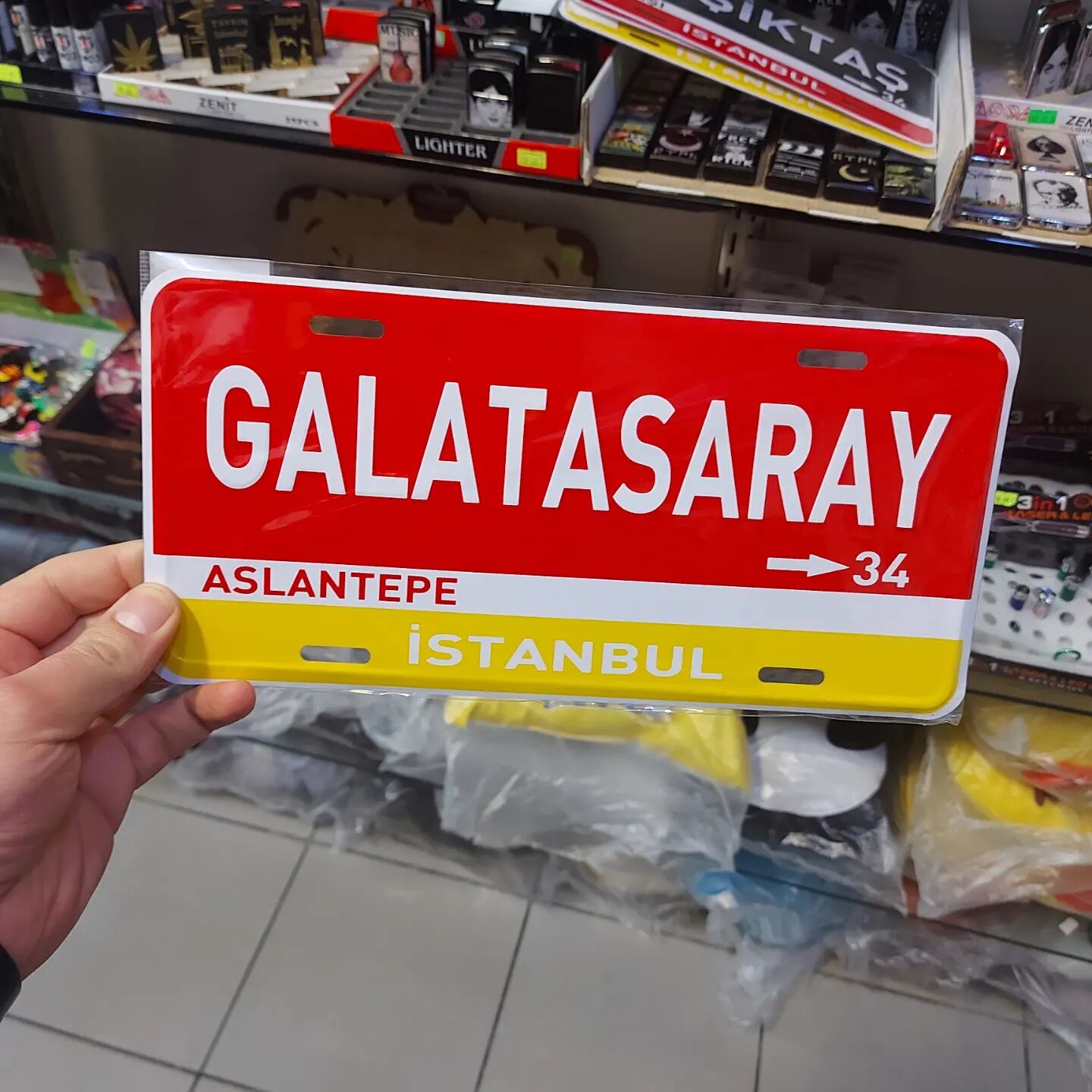 Galatasaray Sokak Tabela Model Metal Poster